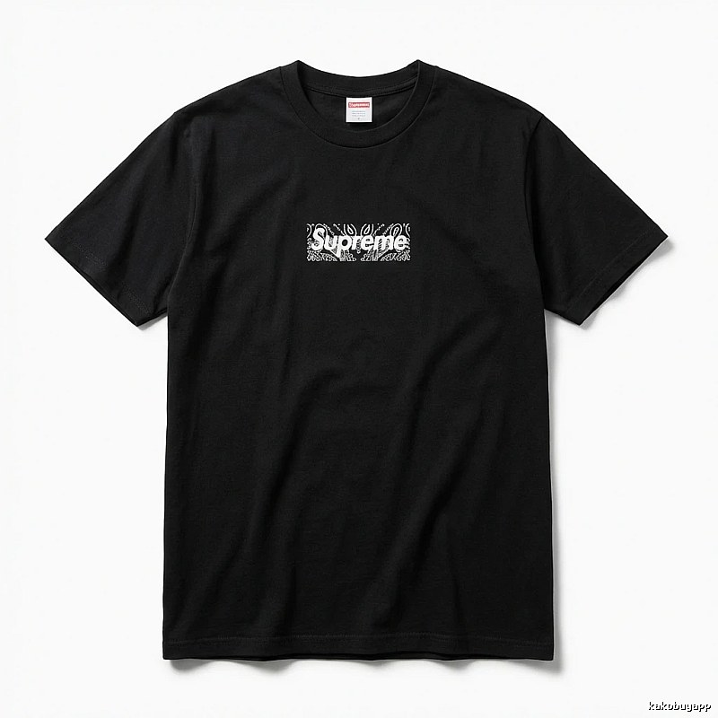 Supreme - printed trendy black T - shirt