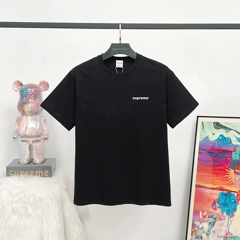 Supreme Small Logo Series Street Style Black T-Shirt