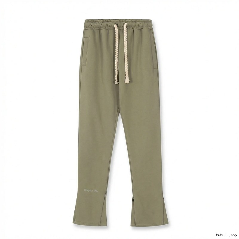 SynaWorld casual style olive green trousers