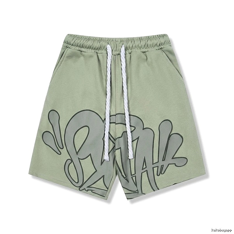 SynaWorld Graffiti Style Ash-Green Shorts
