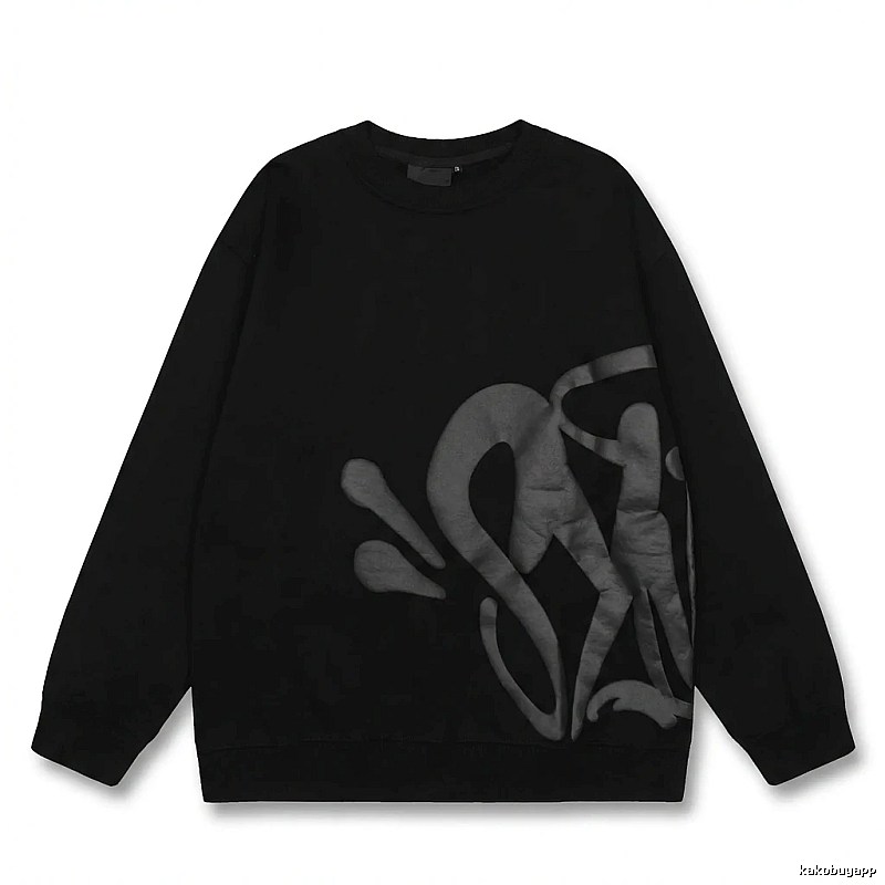 SynaWorld Graffiti Style Black Sweatshirt
