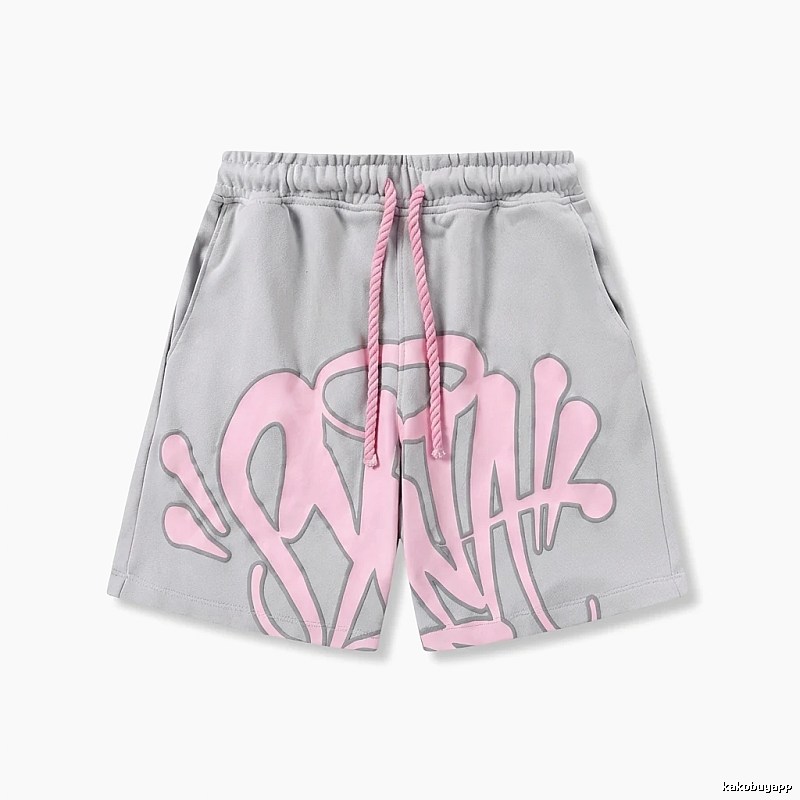SynaWorld Graffiti-style Gray Shorts