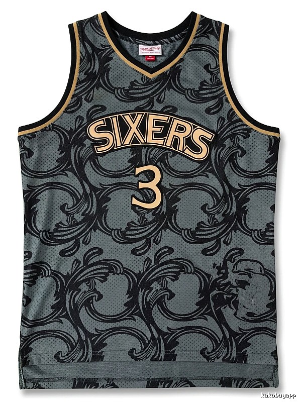 The retro-style No. 3 Allen Iverson jersey of Philadelphia.