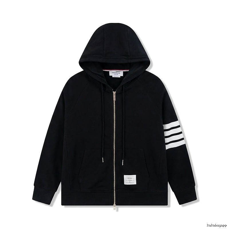 Thom Browne minimalist black hoodie
