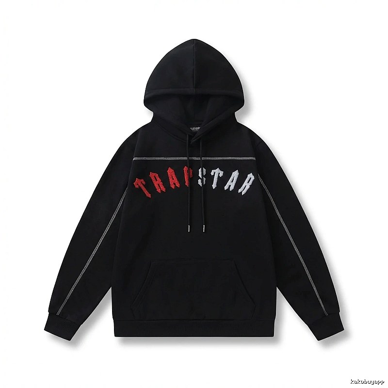Trapstar letter-style black hoodie