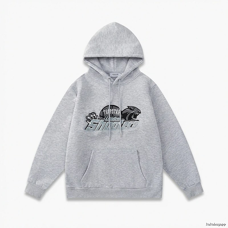 Trapstar - printed casual - style grey hoodie