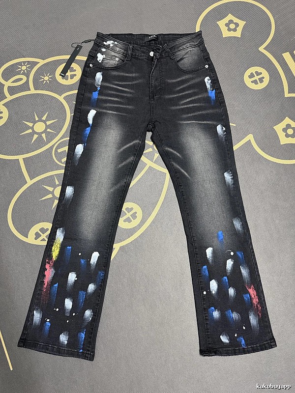 Travel Black Paint-Splatter Jeans