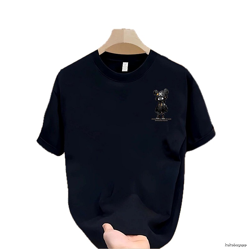 Trendy Brand Gloomy Bear Printed Street Style Navy Blue T-shirt