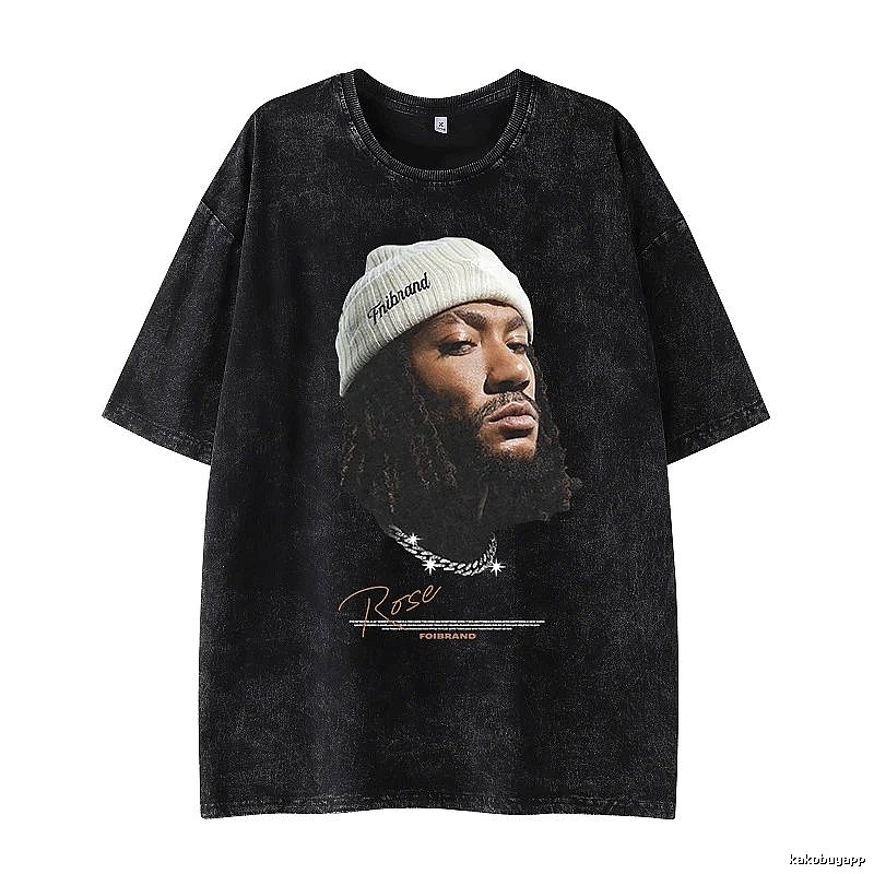 Tupac Monogram Portrait graphic T-shirt Black Tupac Collage for Layered Styling