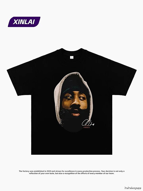Tupac Patterned Portrait graphic T-shirt Black Tupac Collage with Signature Styling