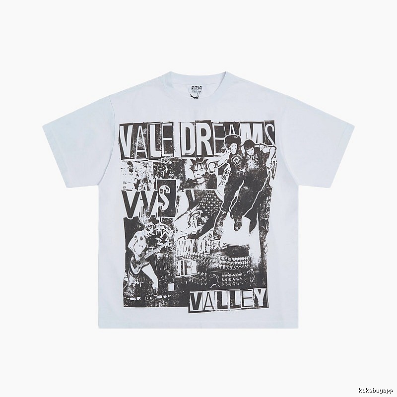 Valley Dreams Rock Style White Short-sleeve T-shirt