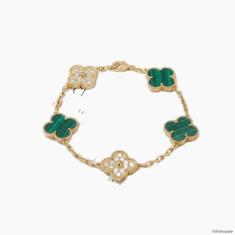 Van Cleef & Arpels Four-leaf Clover Green Bracelet