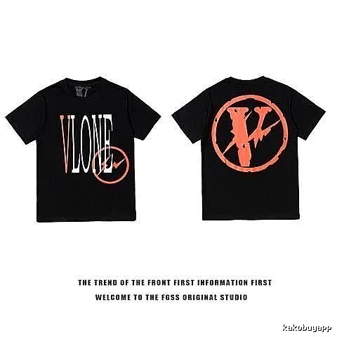 Vlone Monogram Logo T-shirt Black Purple Vlone for Casual Outfits
