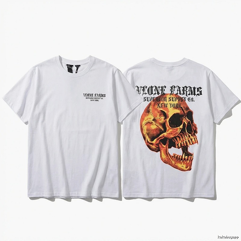 Vlone Skull Print White T-shirt