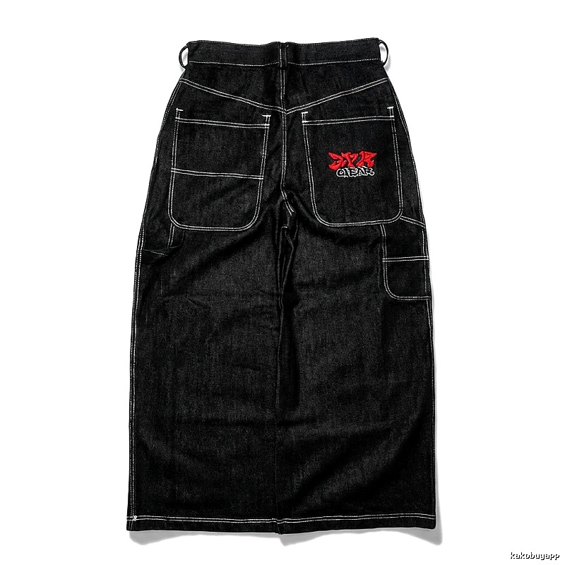Y2K style black skirt