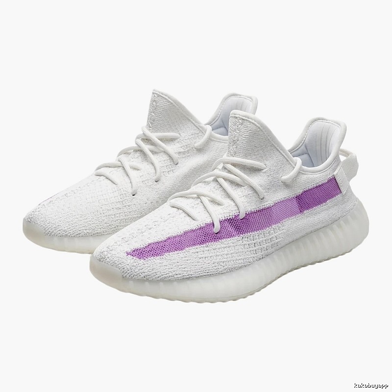 Yeezy 350 Fashion White and Purple Sports Shoes