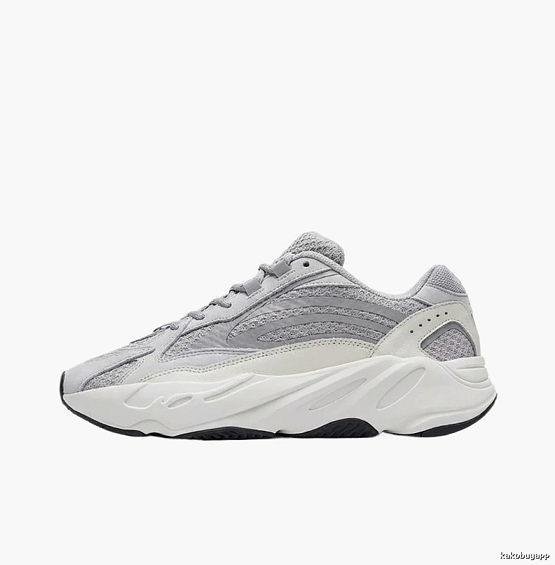 Yeezy retro gray and white sports shoes